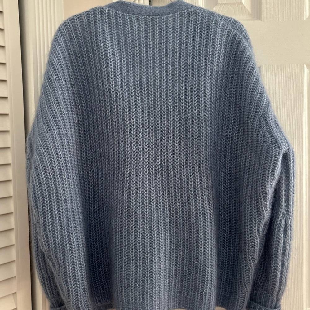 Sezane Cozy Blue Women's Sweater - Picture 5 of 5